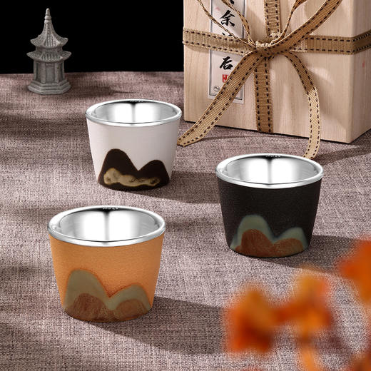 远山瓷银杯 商品图2