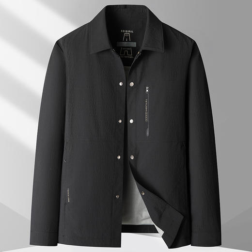 【新款DKP】大依优型大码男装翻领夹克外套加肥加大胖子休闲商务上衣大号百搭潮流 商品图3
