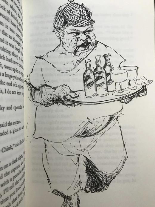 毛姆短篇小说集《一片树叶的颤动》 威廉·帕帕斯趣味插图 复古真皮脊精装32开 商品图8