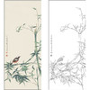 任重花鸟工笔画白描底稿《竹林小鸟》临摹勾线高清打印稿RD32 商品缩略图0
