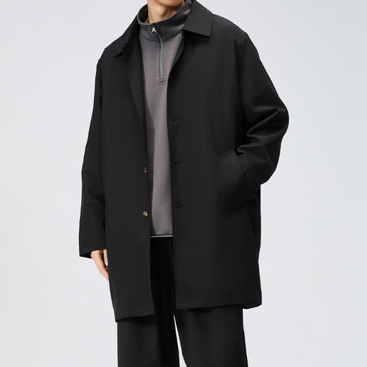 【特大码】【新款DPX】360斤大依优型大码中长款风衣翻领潮流加肥加大码上衣外套休闲男士 商品图5