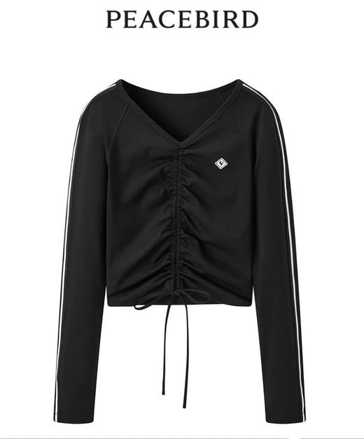 太平鸟：抽绳运动针织衫 商品图0