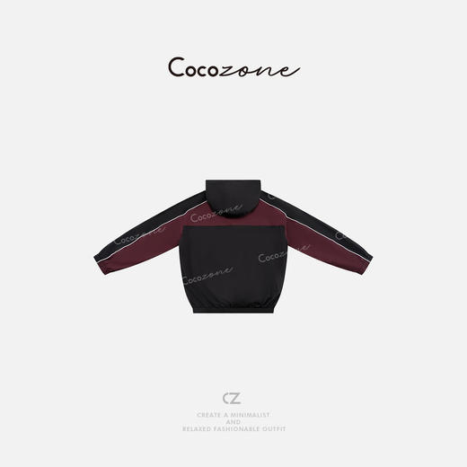 COCO ZONE 春季美式复古撞色拼接休闲连帽外套CD2A0031 商品图1