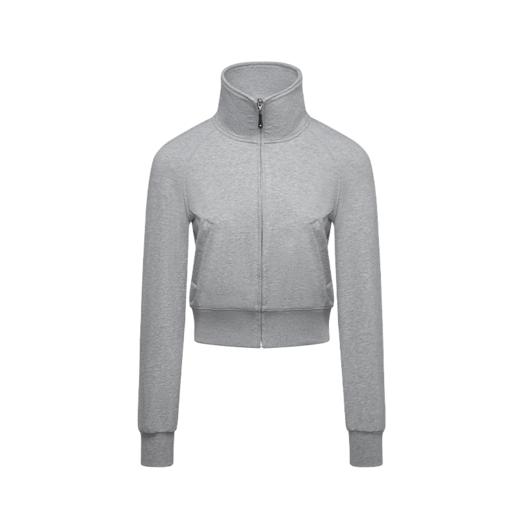 NUTH 宽松短款bomber夹克后拉链廓形外套女 浅灰豆绿 商品图10