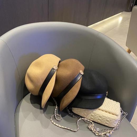 雀说 小羊毛八角帽女毛呢鸭舌南瓜帽英伦时尚海军帽贝雷帽MZ3208 商品图1