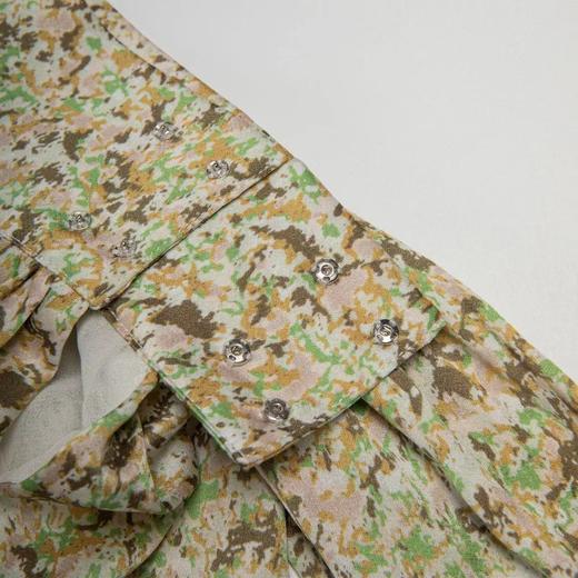 ROMI STUDIO-B 法式复古 优雅气质宽松系带碎花花色衬衣T2713 商品图3