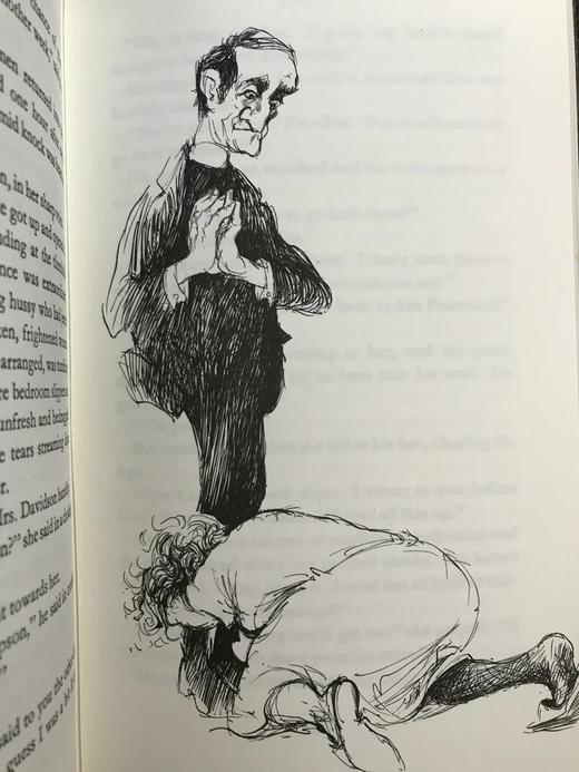 毛姆短篇小说集《一片树叶的颤动》 威廉·帕帕斯趣味插图 复古真皮脊精装32开 商品图10