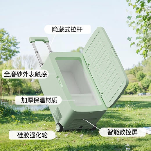 HCK哈士奇复古露营车载冰箱18L保鲜户外迷你小冰箱磨砂薄荷绿 商品图6