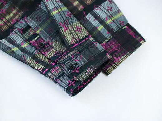 纯原臻品 Louis Vuitton 新款Lv炫彩格纹满印提花暗红长袖衬衫外套 商品图6