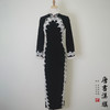 【弥雪赋】新中式国风旗袍改良秋冬保暖加厚显瘦黑丝连衣裙年轻款毛边蕾丝设计感 商品缩略图5