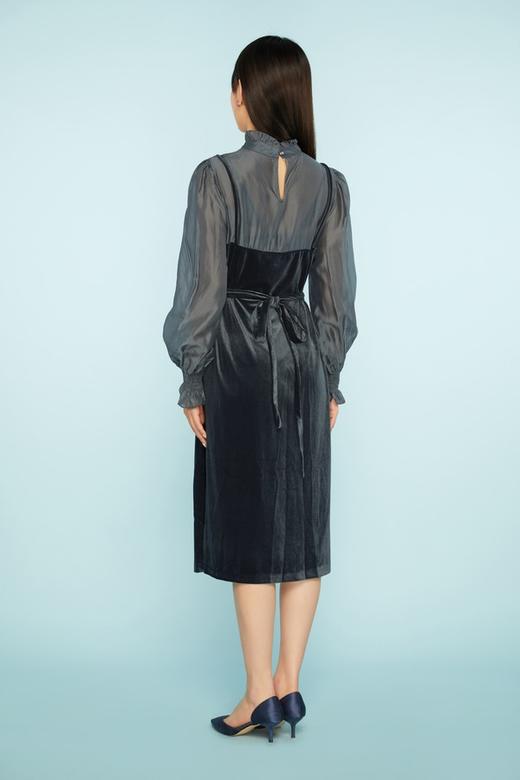 ANSUABEL 吊带丝绒假两件式连衣裙 11226 商品图2