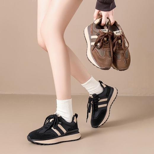 ZHR则则厚底轻便休闲鞋耐磨防滑复古女鞋秋季新款ins百搭运动鞋女 商品图9
