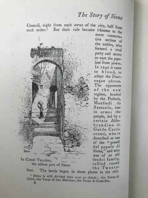 1902年 锡耶纳与圣吉米尼亚诺的故事 数十幅插图 漆布精装32开 商品图7