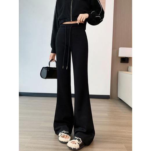 灰色微喇裤子女春秋季垂感喇叭瑜伽运动裤小个子2025早春新款爆款 商品图2