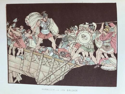 工坊特装本！1890年 李维故事集 16幅彩色插图 真皮精装32开 商品图12