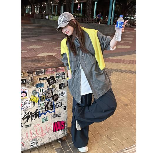 2025新品  蕾蕾同款【飞行日记】复古水洗做旧多口袋工装宽松大版夹克外套 商品图2