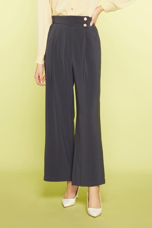 Le Malene 简约直筒灰色长裤 11406 商品图0