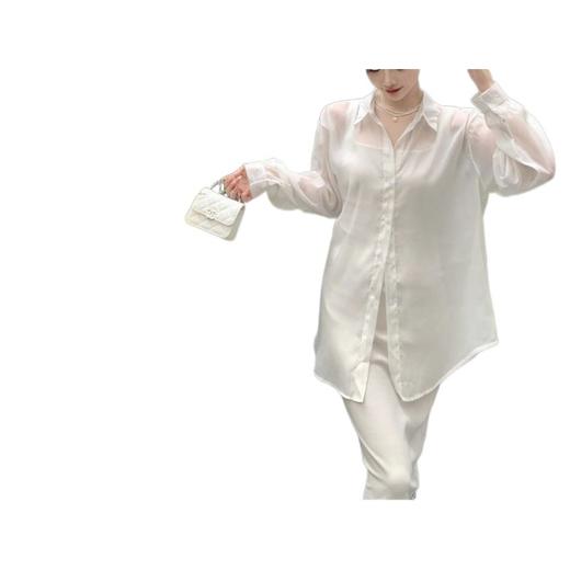 新中式国风防晒衬衫外套女夏季薄款长袖开衫2024新款外搭雪纺上衣 商品图4