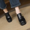 【预售5天】圆头厚底牛皮深口单鞋皮鞋，黑色魔术贴防水台乐福鞋NWS1&N9706 商品缩略图4