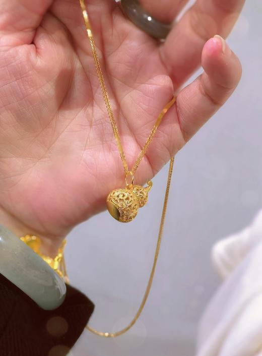 【福禄双全｜好运常伴】精致鎏金镂空纯银葫芦项链 商品图12