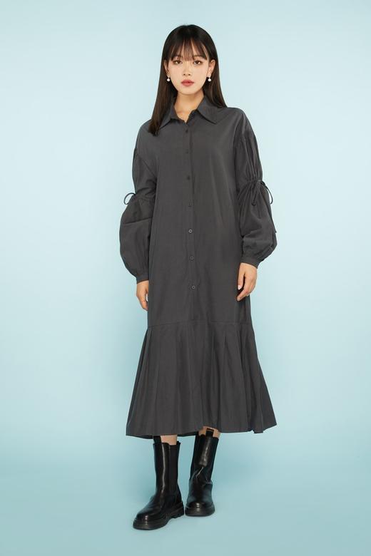 ANSUABEL 直身打褶绑带设计连衣裙 11273 商品图1