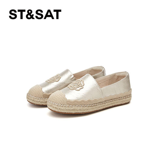 星期六小香风刺绣山茶花休闲渔夫鞋SSD1112E33 商品图7