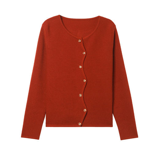 CC-102-8779春秋女装新款高腰毛衣女短款时尚开衫外套针织上衣洋气宽松配裙子 商品图4