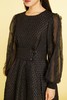 Le Malene 黑色提花面料高档连衣裙 11383 商品缩略图3