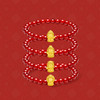 周六福黄金手串女3d硬金定价十二生肖守护萌佛红玛瑙本命年生肖蛇 商品缩略图2