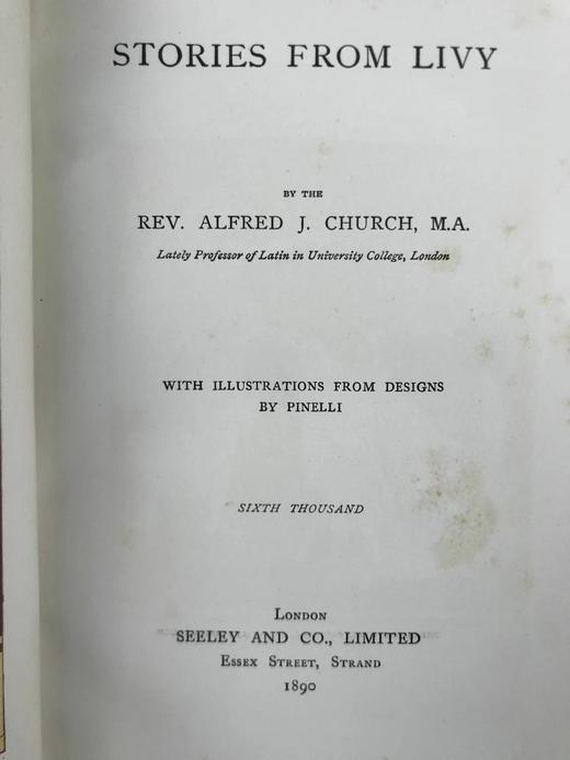 工坊特装本！1890年 李维故事集 16幅彩色插图 真皮精装32开 商品图4