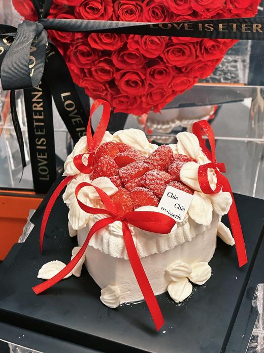 爱心草莓蝴蝶结蛋糕 | 昔果 商品图2