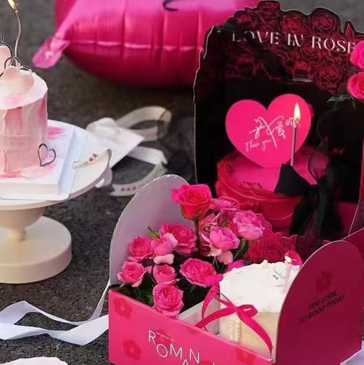 鲜花蛋糕礼盒【4寸蛋糕＋花】 商品图2