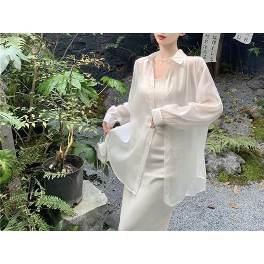 新中式国风防晒衬衫外套女夏季薄款长袖开衫2024新款外搭雪纺上衣 商品图1