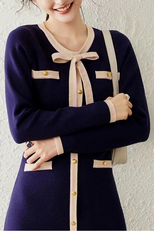 LOUIS YAO/白鹿语 香奈儿针织连衣裙 10739 商品图3