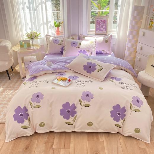 春秋款纯棉加厚磨毛四件套三件套床上用品 商品图3