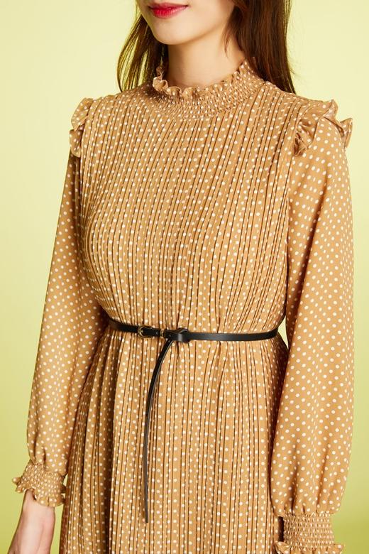 Le Malene 波点压褶腰带连衣裙（不含腰带） 11392 商品图3