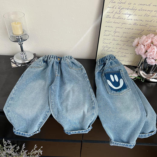 心选丨【牛仔裤大合集】2025春季新款儿童牛仔裤哈伦裤新品时尚有型拼接弯刀牛仔裤聚 商品图5