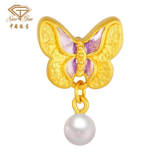 「LOVESTAR-爱的礼物」黄金珐琅转运珠 足金蝴蝶花朵郁金香桃花手串手绳 商品图11