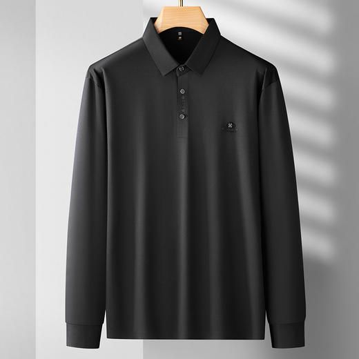 【新款DDS】大依优型大码长袖Polo衫翻领男装加肥加大体恤大号上衣胖子男士肥佬休闲商务 商品图7