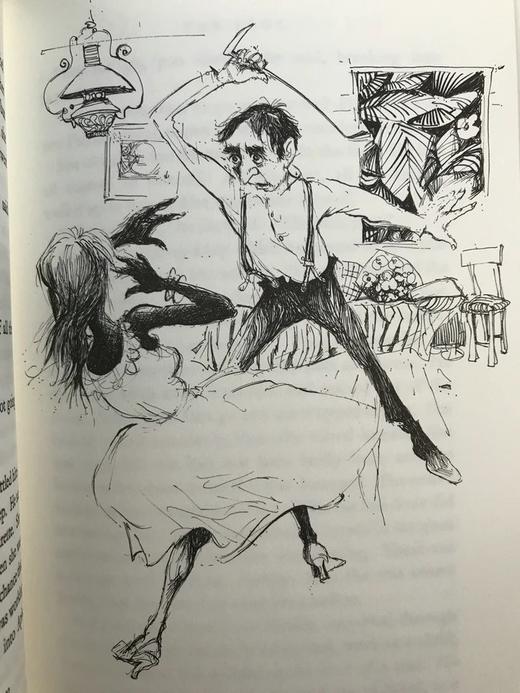 毛姆短篇小说集《一片树叶的颤动》 威廉·帕帕斯趣味插图 复古真皮脊精装32开 商品图7