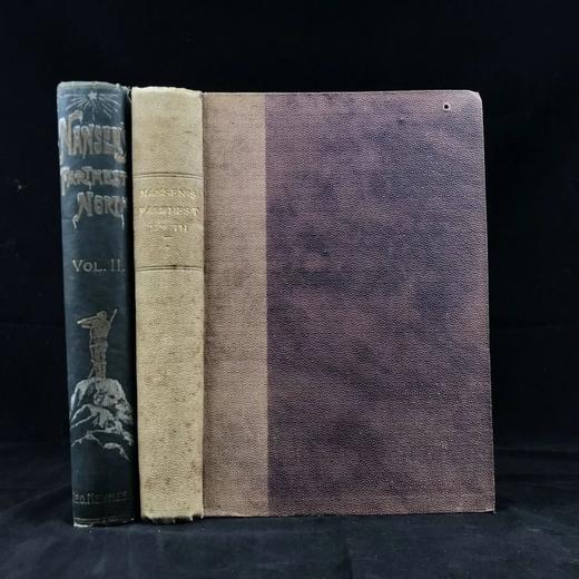 1898年 弗里乔夫·南森《极北之旅》（全2卷） 约百幅插图 漆布精装18开 商品图0