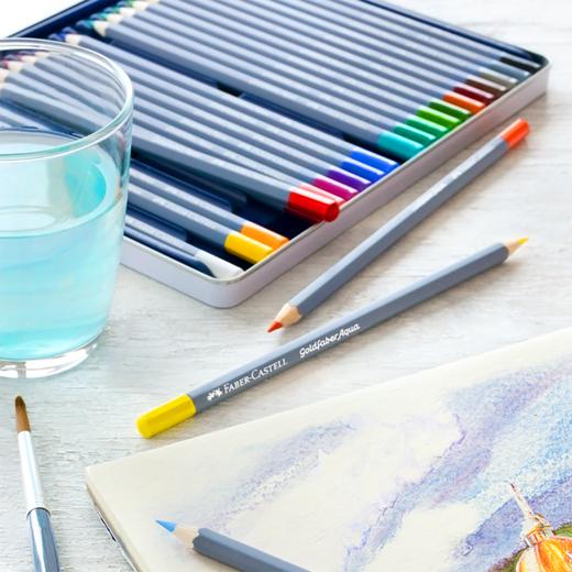 【福利购2026】G1-114612 Goldfaber Aqua 水溶彩铅 蓝铁盒装 商品图1