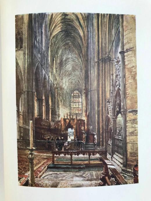 1906年 威斯敏斯特教堂 21幅彩色插图 漆布精装大32开 商品图11