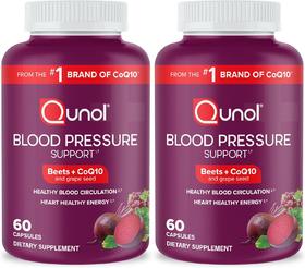 代买！Qunol 3合1血压健康胶囊 60粒 含CoQ10、葡萄籽精华 2瓶装