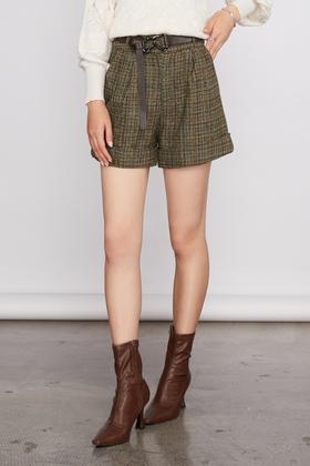 LNNNS 时尚百搭格纹短裤 11363【不含腰带】