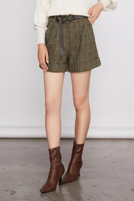 LNNNS 时尚百搭格纹短裤 11363【不含腰带】 商品图0
