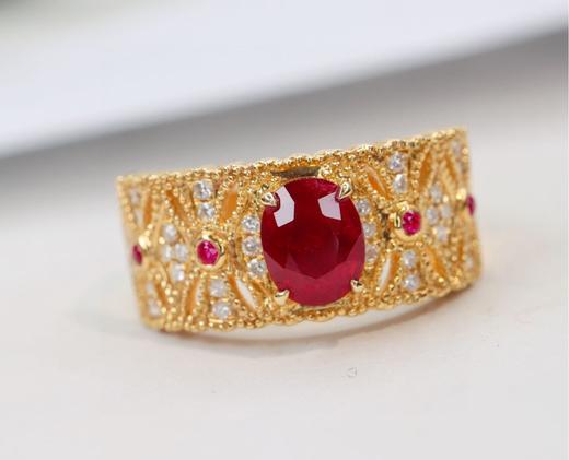 0.95ct刻面红宝石戒指 商品图2