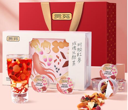佐物贡苑阿胶红参玫瑰元颜茶525g【27罐+3罐】 商品图0