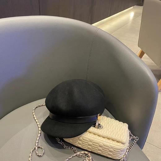 雀说 小羊毛八角帽女毛呢鸭舌南瓜帽英伦时尚海军帽贝雷帽MZ3208 商品图2