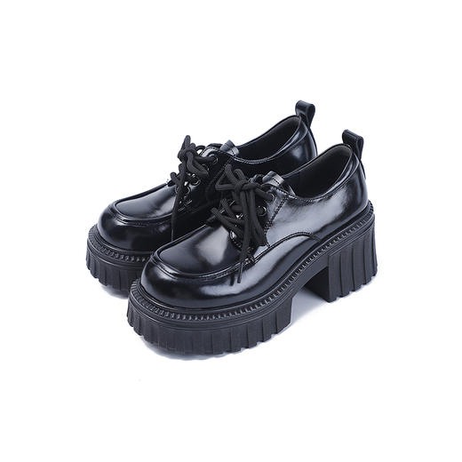 伊伴潮流新款厚底乐福鞋单鞋B25125103 商品图5